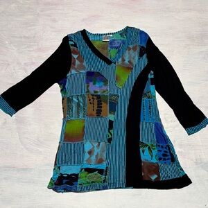 Sage Multicolor Patchwork Top dress